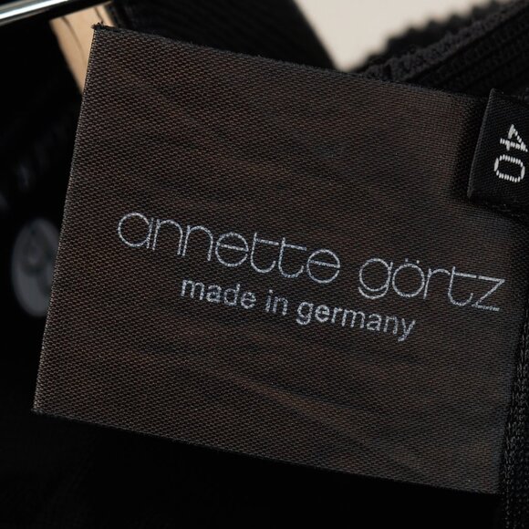 Annette Gortz Folk Black Wool-Blend Shirred A-Line Skirt - Picture 8 of 9